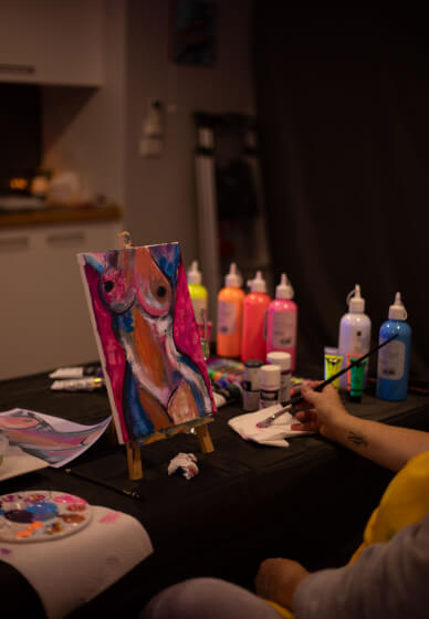 UV Neon Paint and Sip Party Workshop