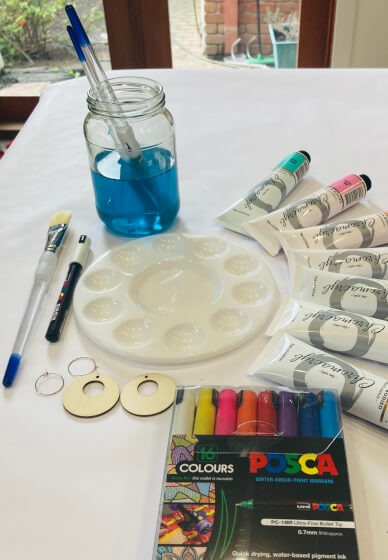 Vibrant Wooden Earring Decorating Workshop