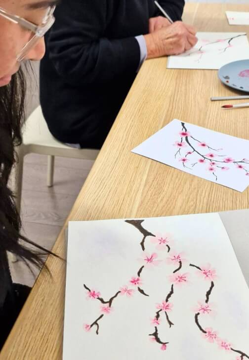 Watercolor Painting Class - Japanese Cherry Blossoms