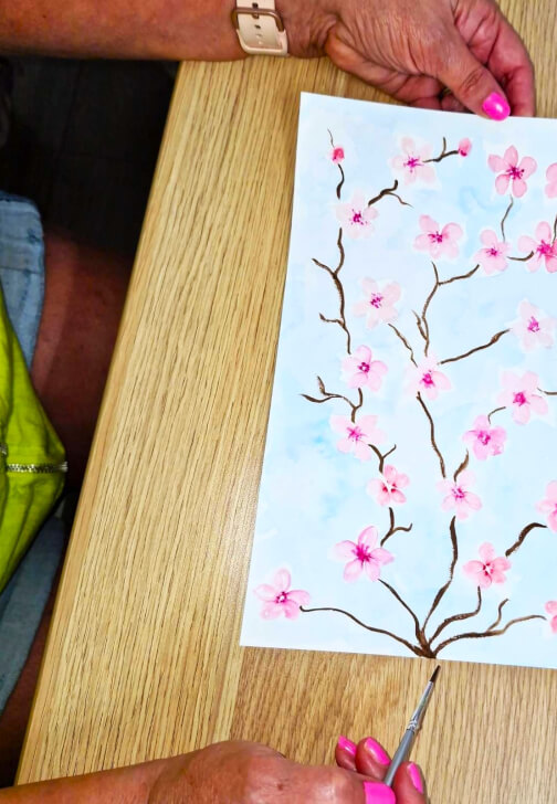 Watercolor Painting Class - Japanese Cherry Blossoms