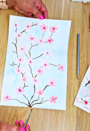 Watercolor Painting Class - Japanese Cherry Blossoms