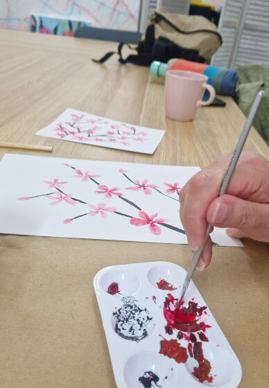 Watercolor Painting Class - Japanese Cherry Blossoms