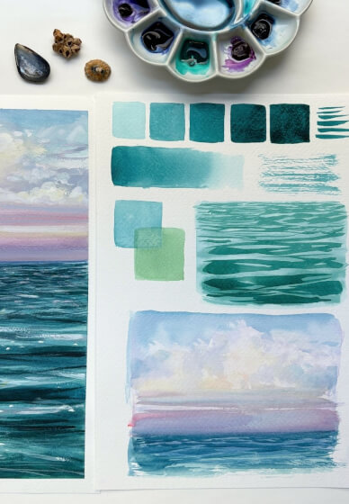 Watercolour and Gouache Workshop: Paint the Ocean