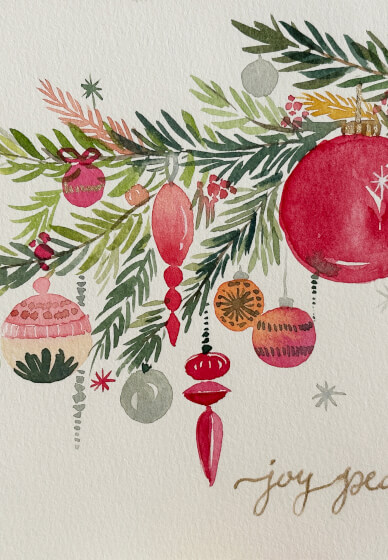 Watercolour Christmas Card Making Workshop