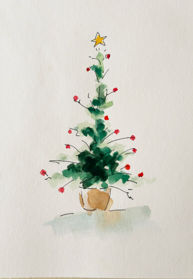 Watercolour Christmas Card Making Workshop