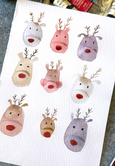 Watercolour Christmas Card Making Workshop