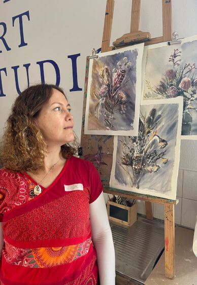 Watercolour from Life Art Workshop: Flowing Flowers