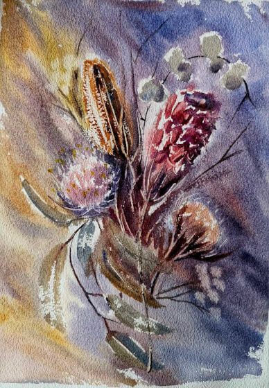 Watercolour from Life Art Workshop: Flowing Flowers