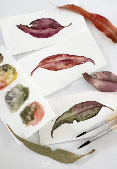 Watercolour Leaf Painting Class for Beginners