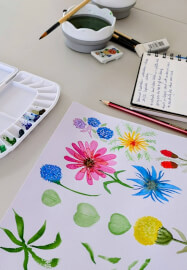 Watercolour Minis: Botanical Stamps Workshop
