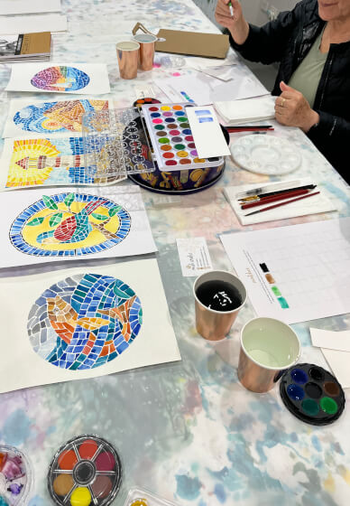 Watercolour Mosaic Workshop