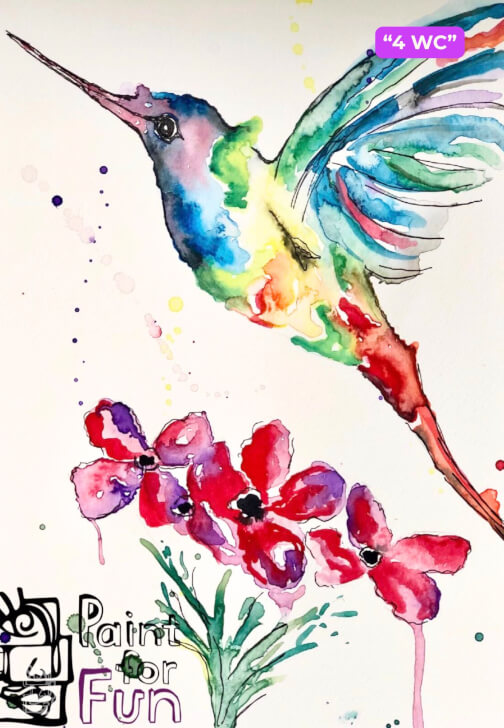Watercolour Paint and Sip Class