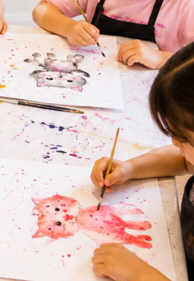 Watercolour Painting Class for Kids: Cats and Kittens