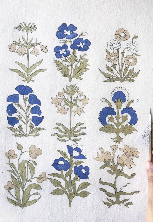 Watercolour Painting Class: Traditional Floral Motifs