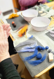 School Holiday Wet Felted Ball Necklace Workshop