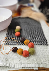 School Holiday Wet Felted Ball Necklace Workshop
