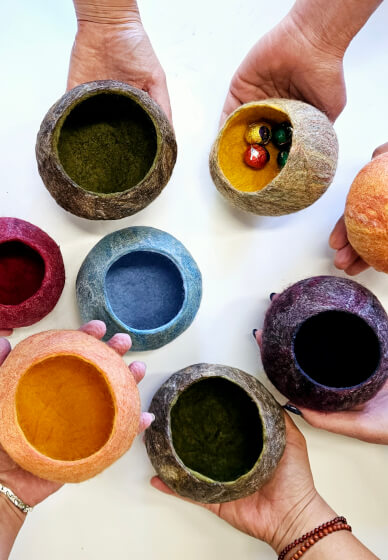 Wet Felted Bowl Workshop