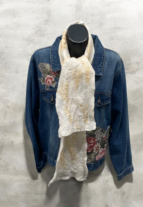 Wet Felting Workshop Scarf