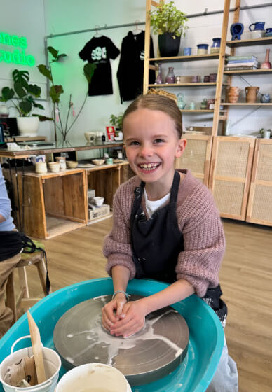 Wheel Throwing Course for Kids and Parents (6 Weeks)