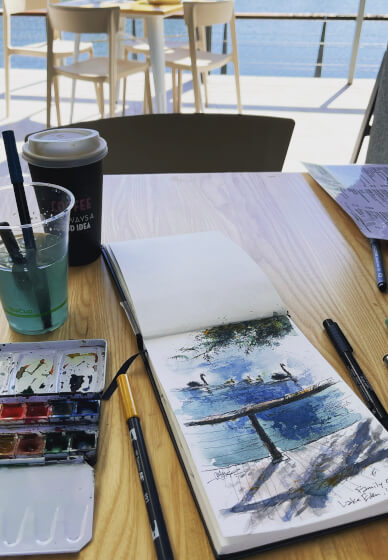 Wine and Watercolour Wednesdays Class