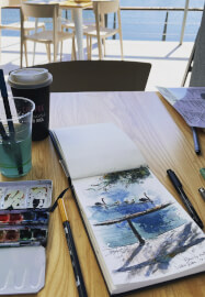 Wine and Watercolour Wednesdays Class