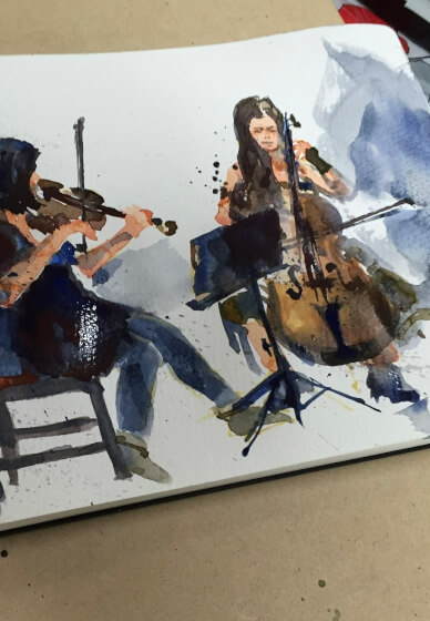 Wine and Watercolour Wednesdays Class