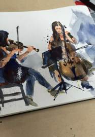 Wine and Watercolour Wednesdays Class