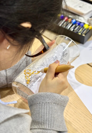 Wine Glass Paint and Sip Workshop for Team Bonding