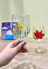 Wine Glass Paint and Sip Workshop for Team Bonding