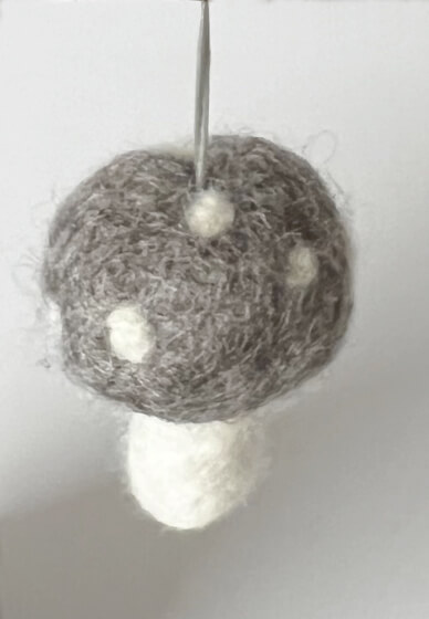 Wool Felted Mushroom Ornament Workshop