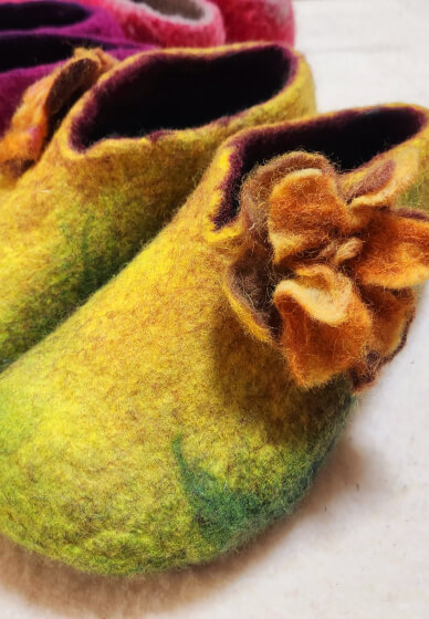 Wool Felted Slippers Workshop