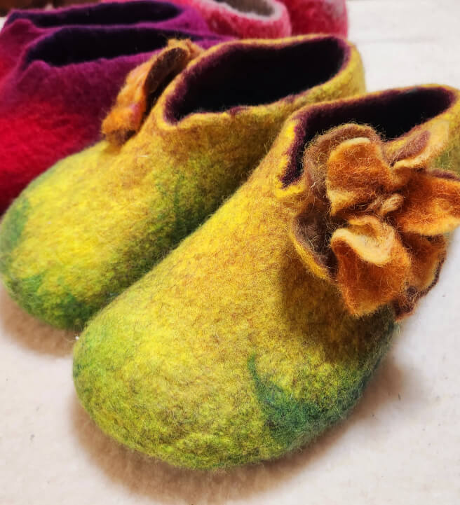 Wool Felted Slippers Workshop