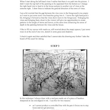 Copy the sketch onto a large sheet of watercolour paper
