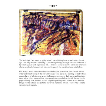 Destroy the painting by covering it with pigmented ink.