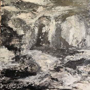 Day 1 Create a textured black and white painting