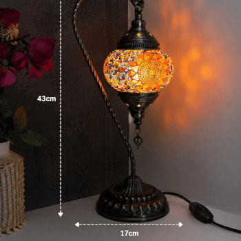 Swan Table Lamp 13cm Glasshade 