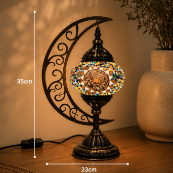 Moon Table Lamp 13cm Glasshade 