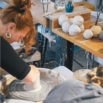 Centre your clay on the wheel