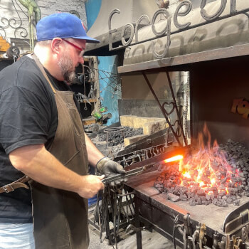 being mezmerized by the forge for the first time