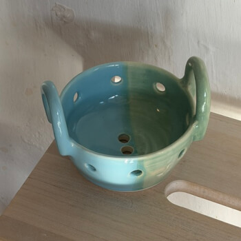 Half/half application with dipping glaze 
