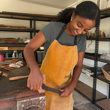 Shaping the spatula handle
