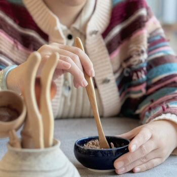 Mix powder with water