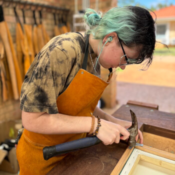 Using traditional hand tools 