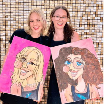  Strike a Pose at the Gold Shimmer Wall