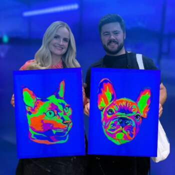 Strike a Pose at the Gold Shimmer Wall