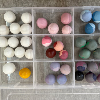  Select One of the soft clay ball