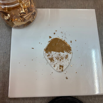  Add gold/silver foil on the clay
