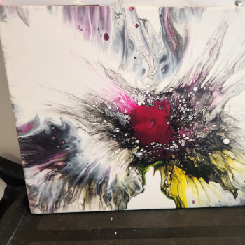 Bloom blow out/ Intro to Acyrlic Pouring 