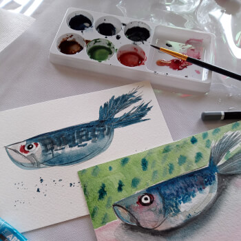 Break down shapes and prep your sardine shapes