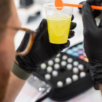 Mixing the resin